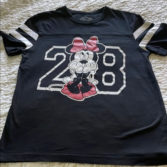 Disney Minnie Mouse Black T-Shirt - Picture 1 of 5